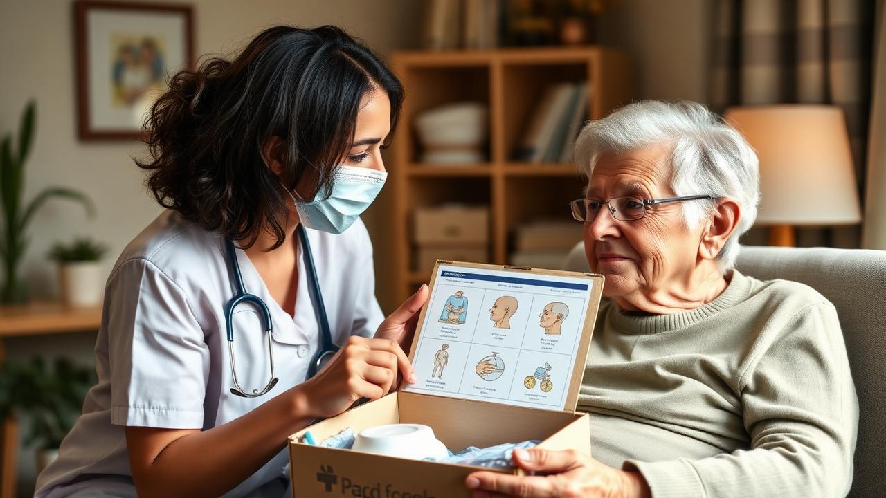 Pflegerin erklärt Pflegebox-Inhalte passend zu verschiedenen Krankheitsbildern