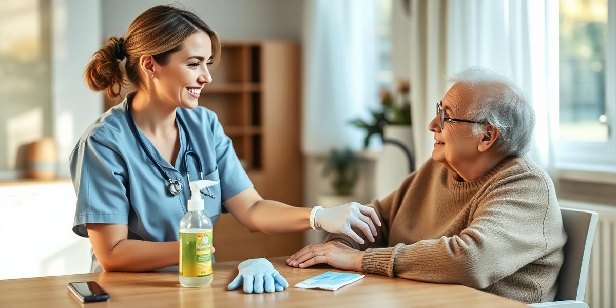 Pflegekraft mit Pflegehilfsmitteln im häuslichen Umfeld – Pflegehase Testbericht